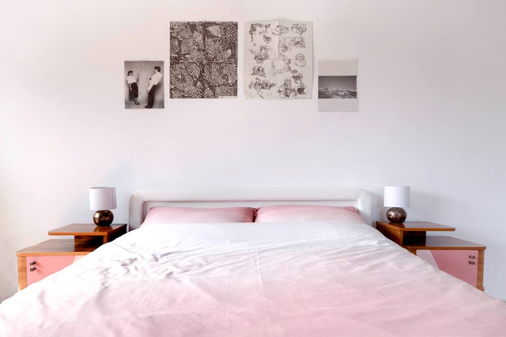 The bed, on the other hand, is brand new, as is the mattress, which is nice and firm.