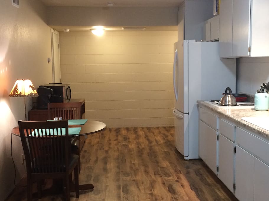 Entering the kitchen side of the apartment