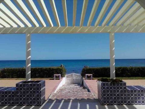 Beautiful house across the sea