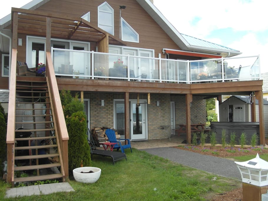 Stairs to your private deck and separate entrance.