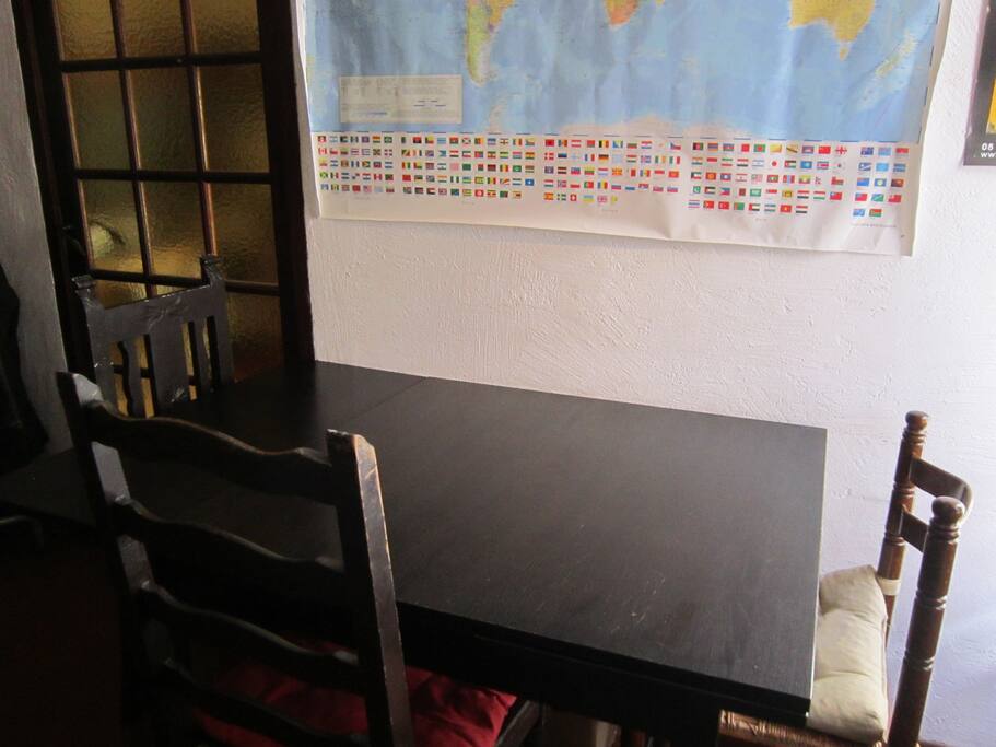 The dining table