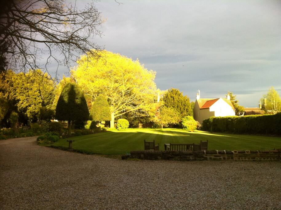 The Front Garden lots of room to run around and play games such as croquet, badminton or football