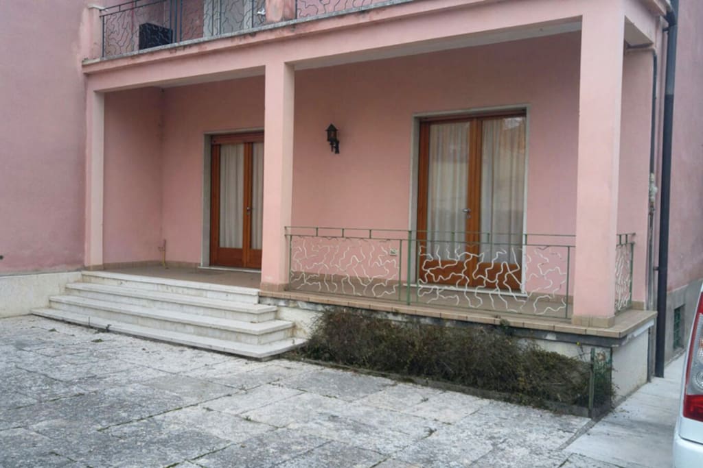 Beautiful first floor apartment with access to front patio through two double panel doors.