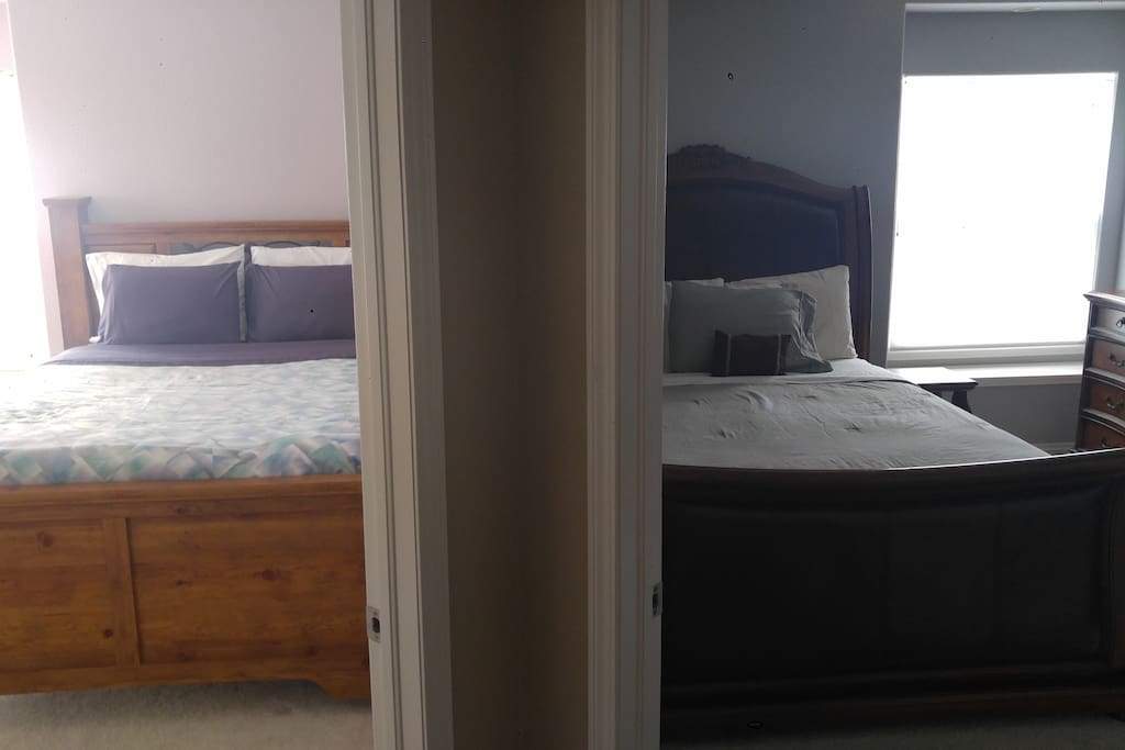 Private Two Queen beds, each in separate bedroom