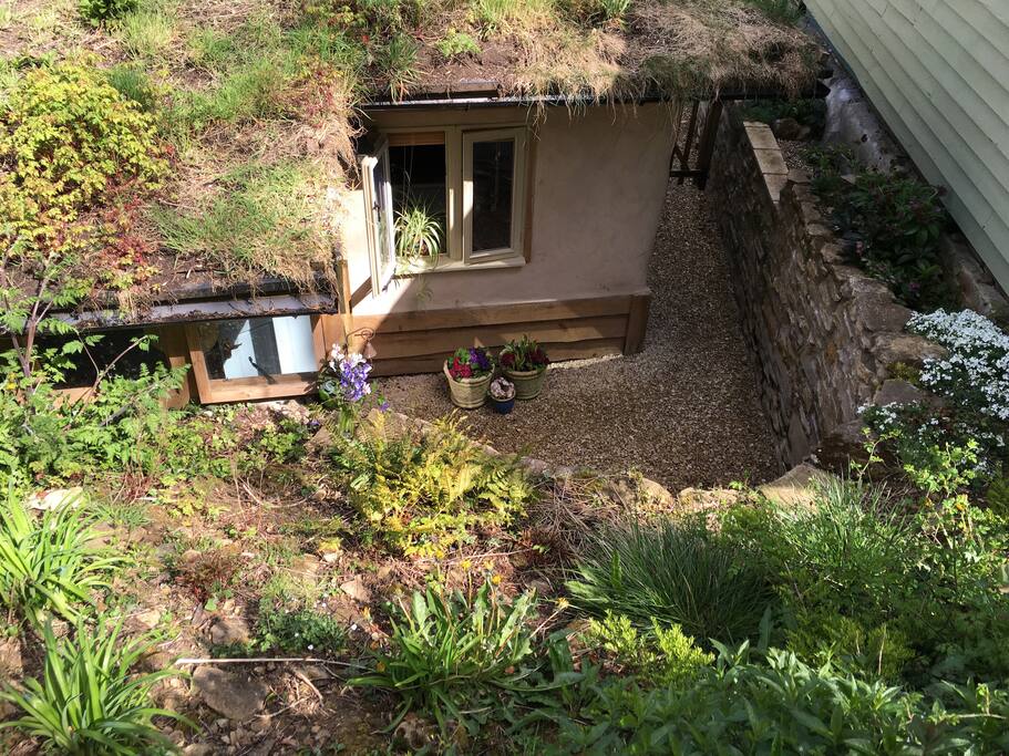 Entrance to the cottage