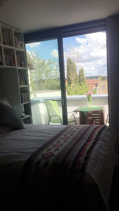 Blick auf den Balkon