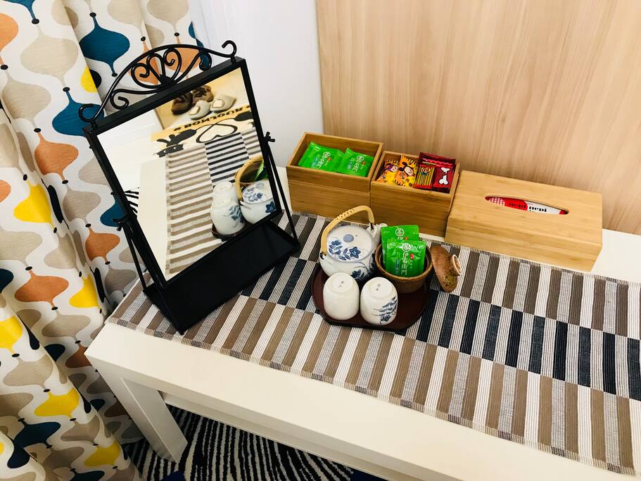 附赠日本茶和日式小点心