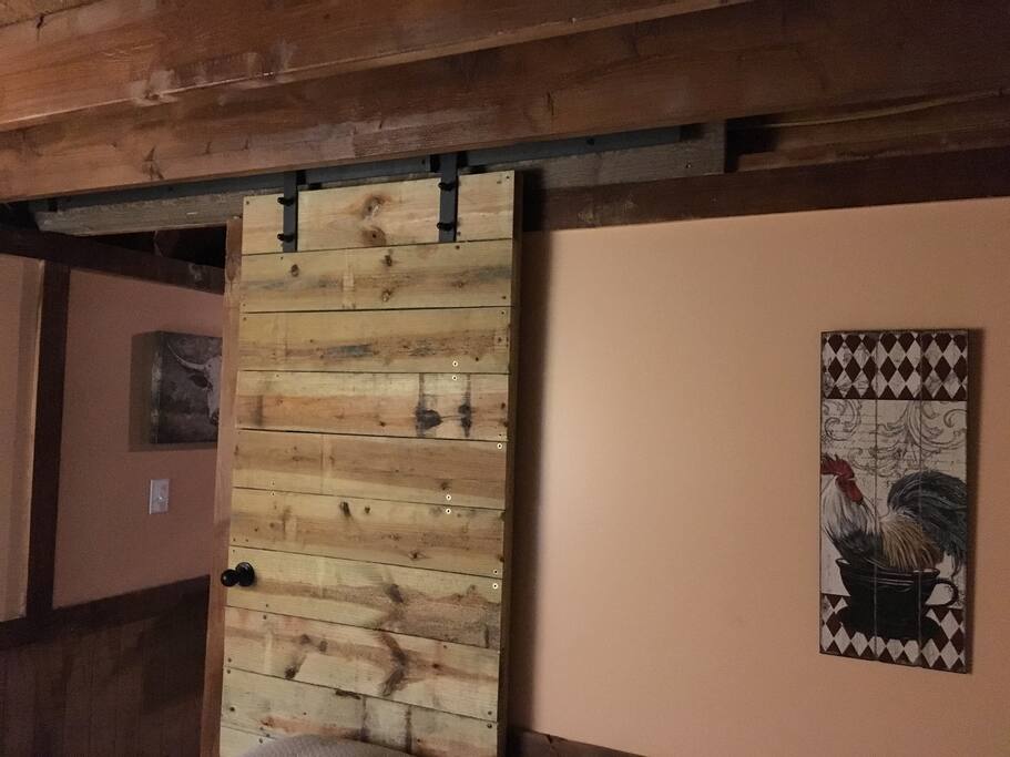 Bedroom with Barn Door