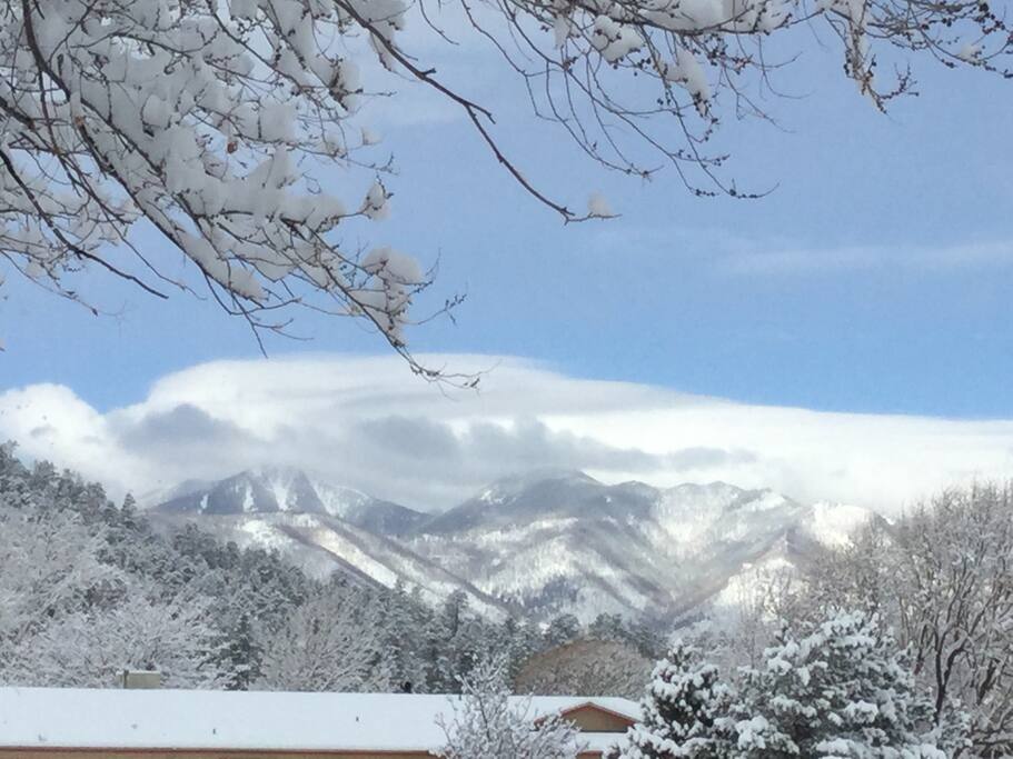 Beautiful snowy mountain views!