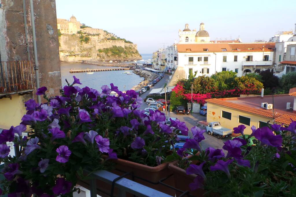 la posizione centrale dell'immobile e la vista del Castello di Ischia