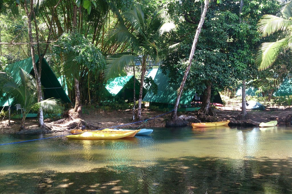 Lagoon in front of Camp