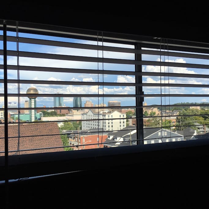 Amazing view of the City of Knoxville from this condo.