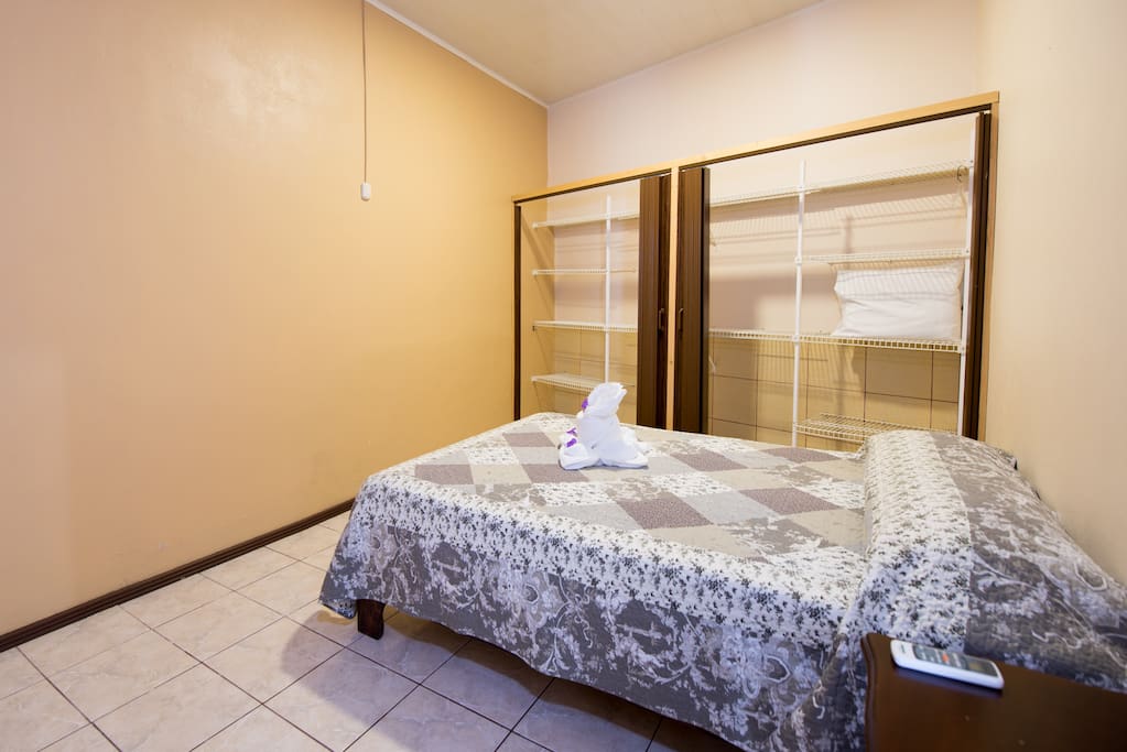 Bedroom 1 with double bed and A/C - Towels and bed linen included