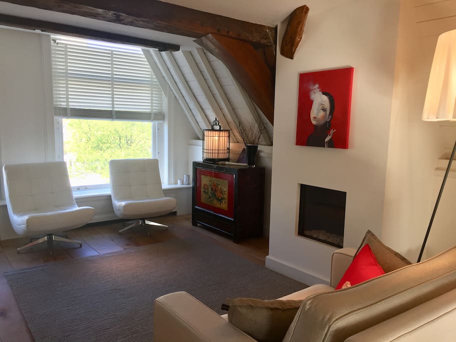 Spacious Living Room with big windows