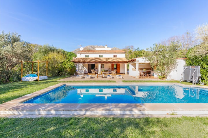 Pollensa La Font Villa & Pool Zu Fuß In Der Stadt - Pollença