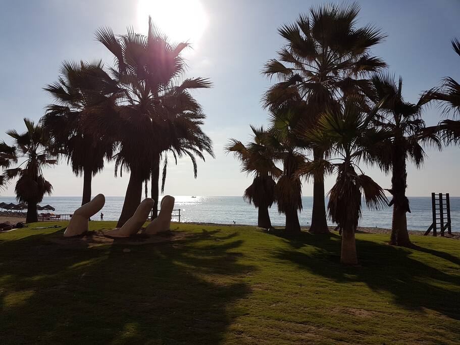The beach close to the apartment