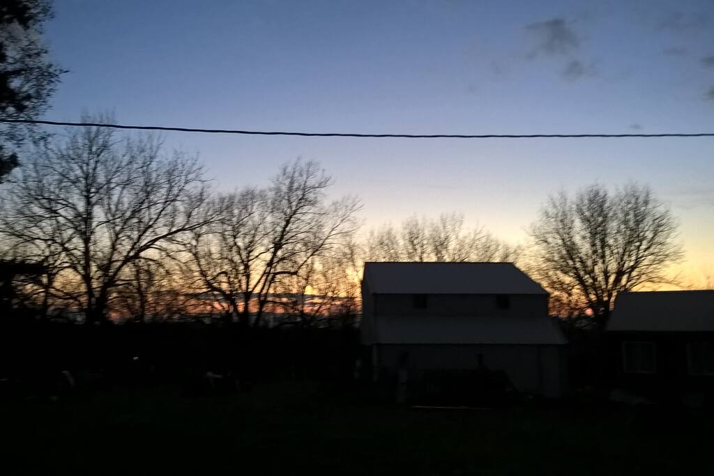 View to the west of RV parking spot.