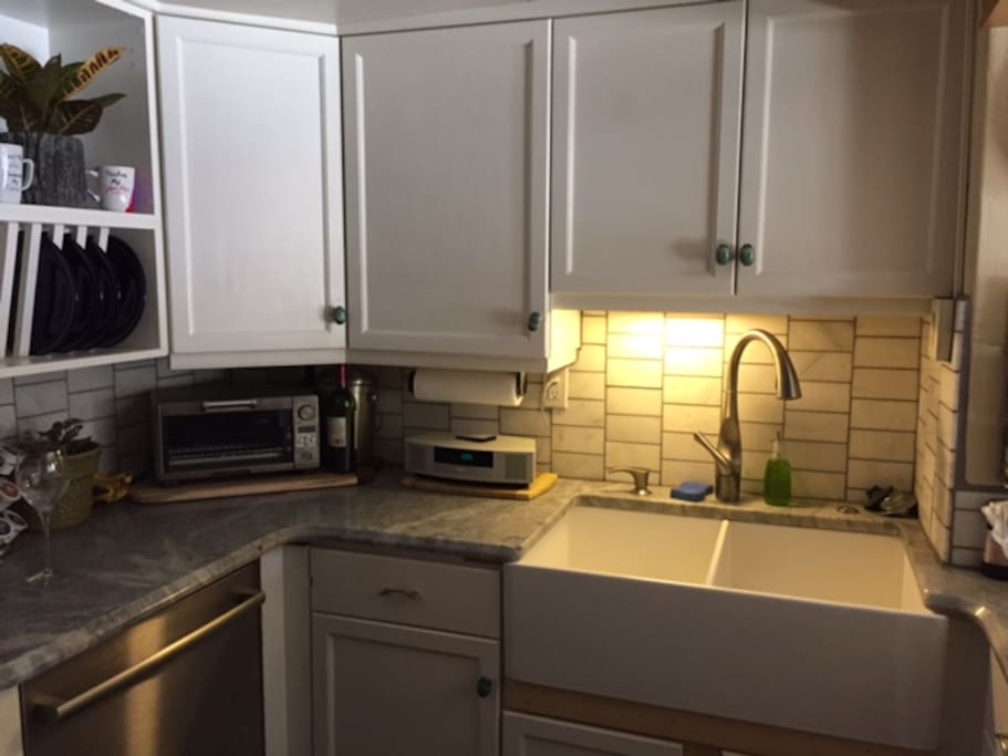 Kitchen with all new appliances and Keurig coffee maker