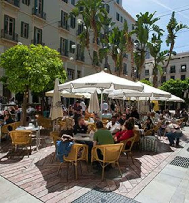 The location: the building is situated in Plaza de las Flores, one of the most emblematic squares, next to calle Larios and the Málaga Cathedral.