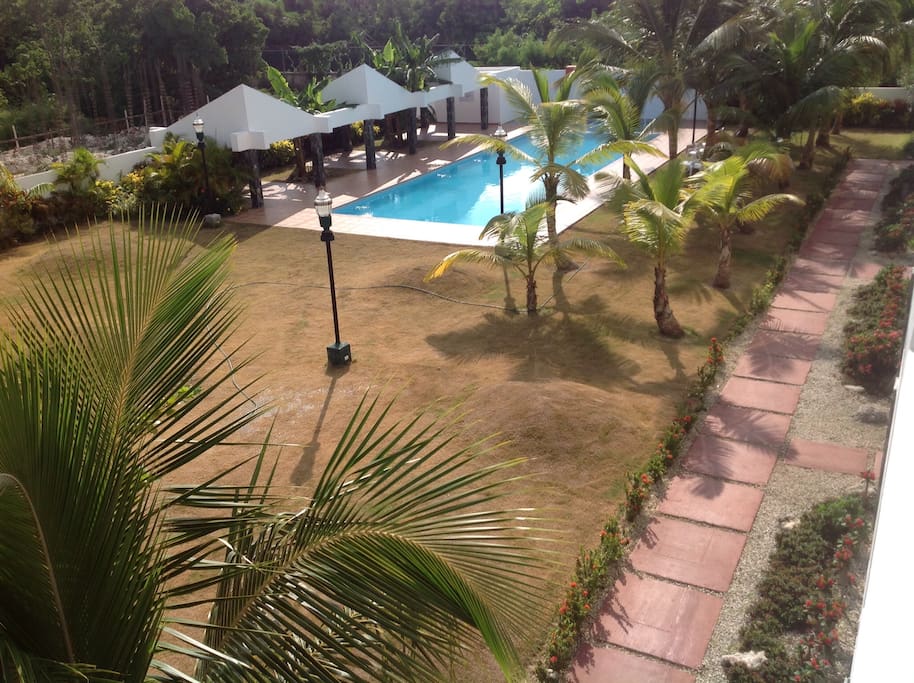 pool view from the balcony