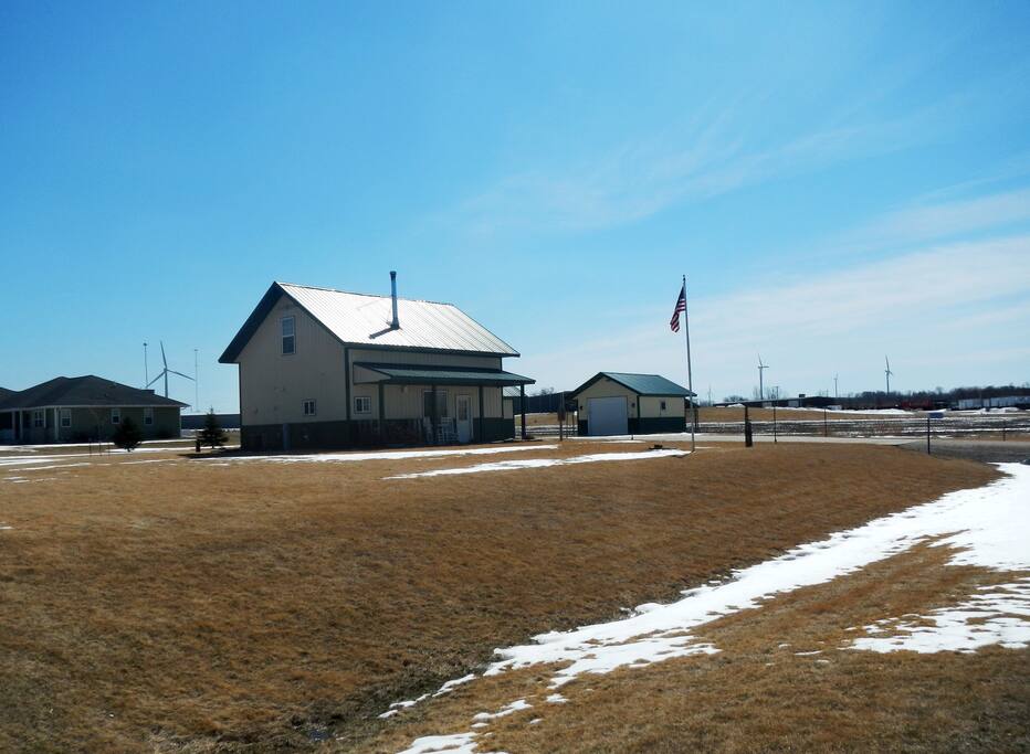 The property is located on a dead-end road with plenty of space to park and play.