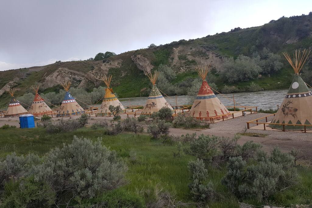 Tipi Village on the Shoshone River