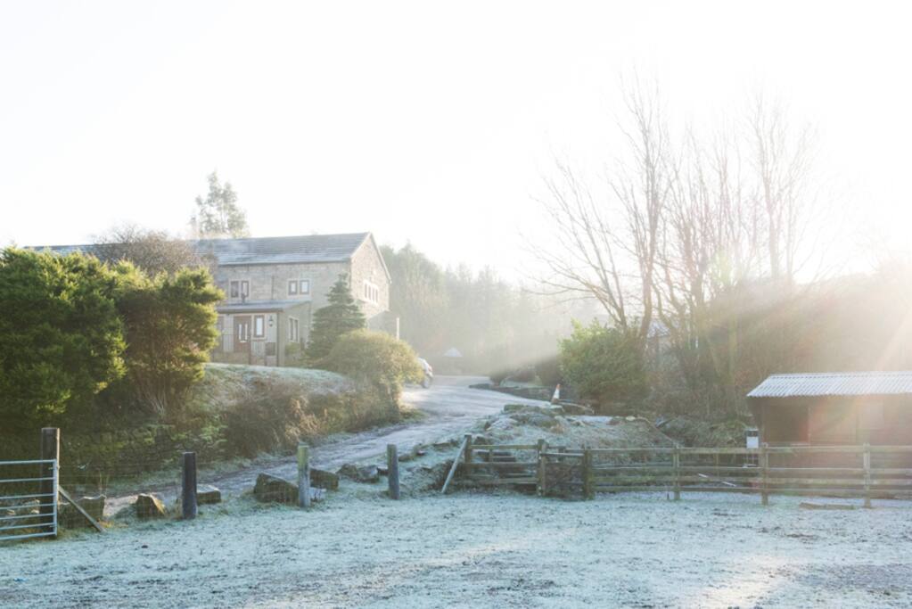 The house from the paddock. Winter 16