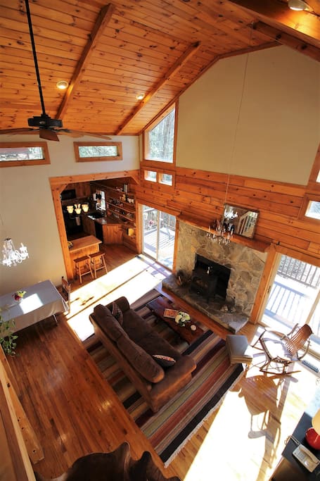 The large living area as seen from the loft