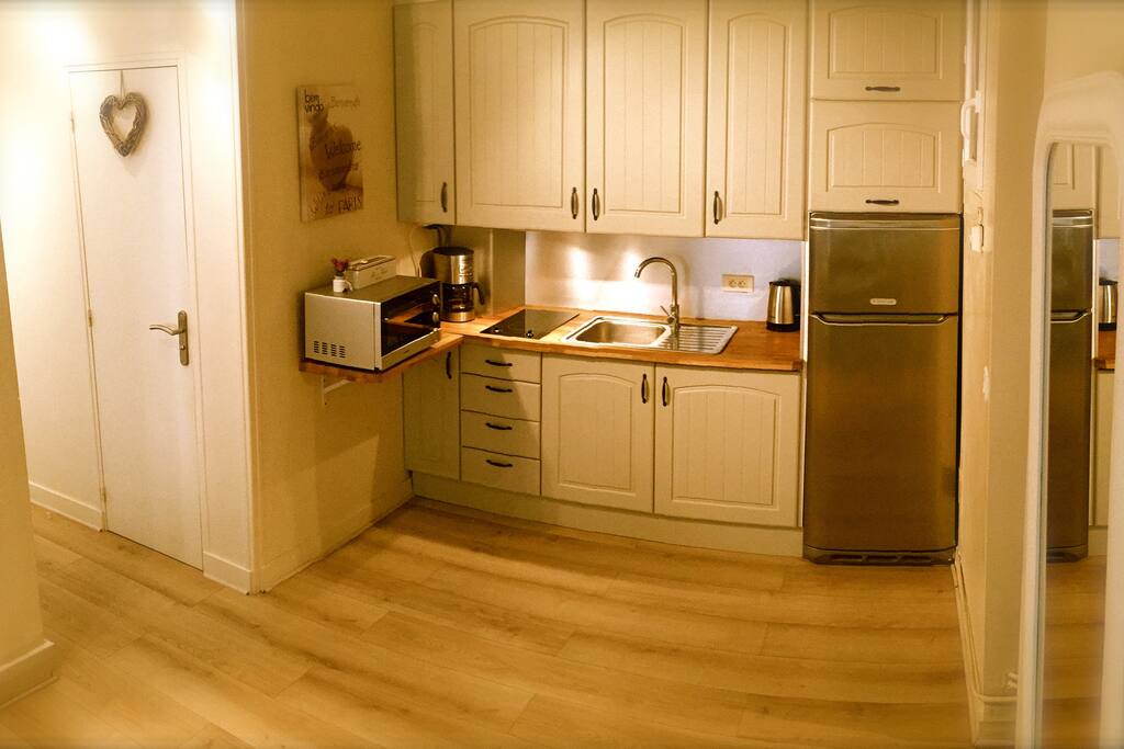 Open kitchen fully equipped...