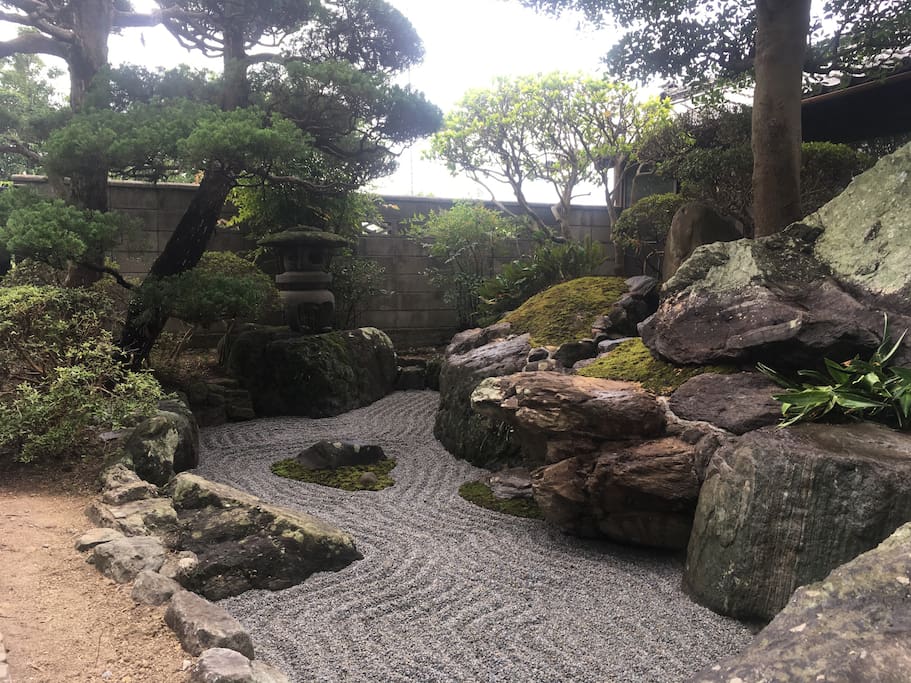 Japanese garden of guesthouse