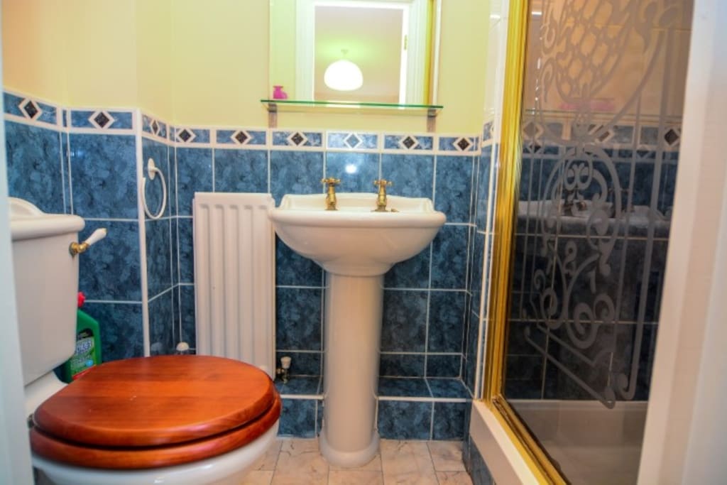 Private shower room with toilet