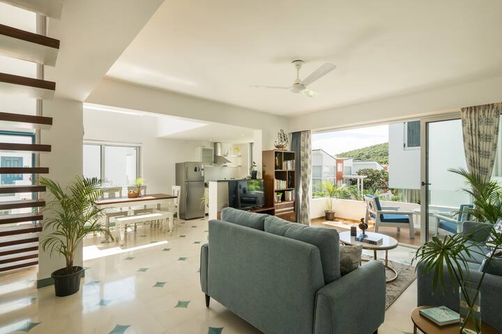 Downstairs Living Room with Balcony