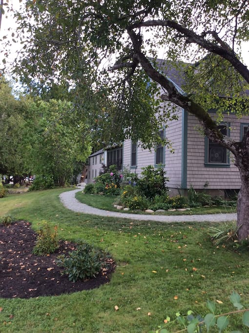 The house and barn were built in the 1840's. Both have been restored. The barn is connected to the house by an enclosed courtyard.