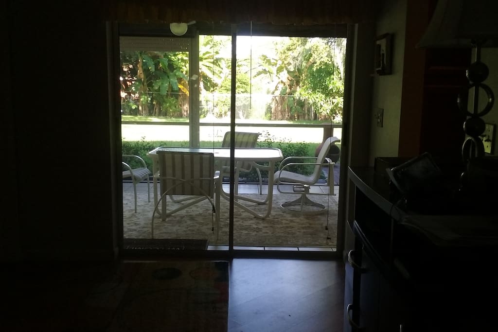 Outside patio.