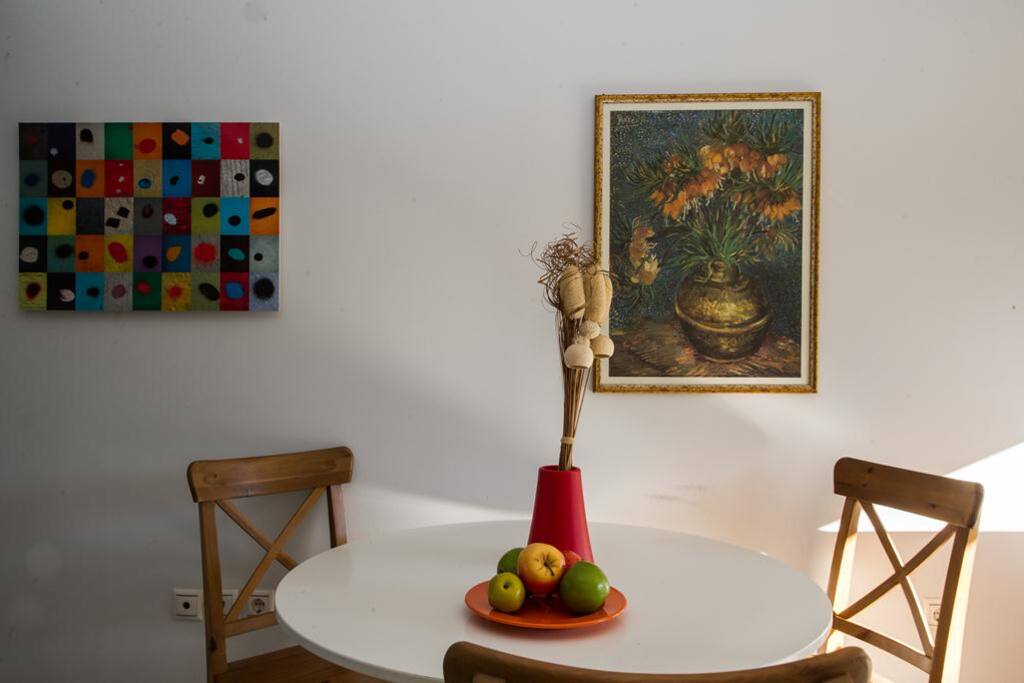 Beautiful paintings above the dining table