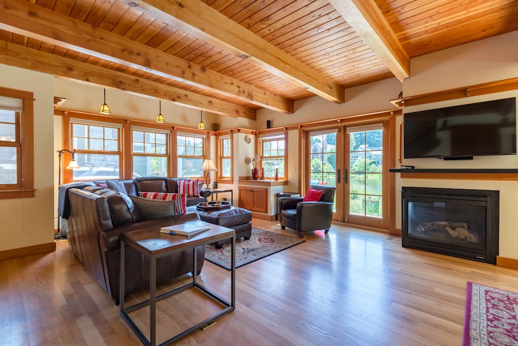 Living Area with View of River
