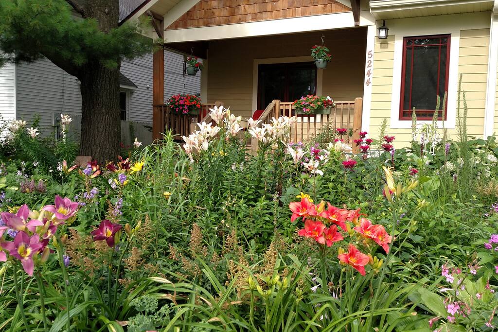 Stroll through the flowers and butterflies.
