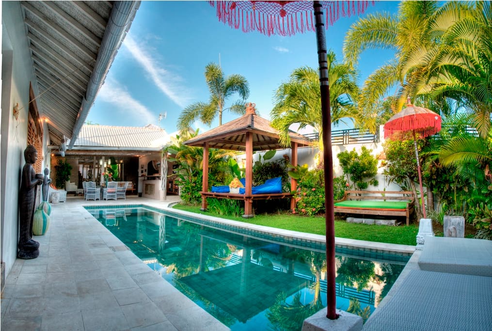 Villa and pool view