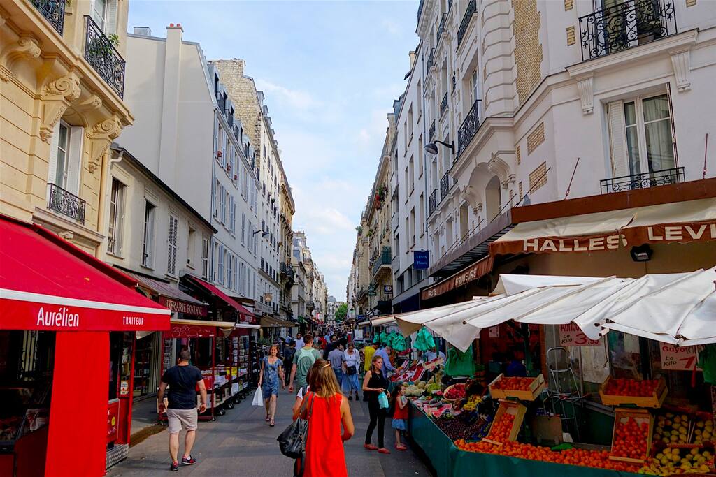 Here is rue des Levis, no car shop street next to Parc Monceau, will add apartment photos when airbnb photographer arrives