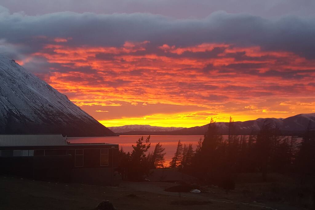 ...where you can view an amazing sunrise from the comfort of your chair (or bed).