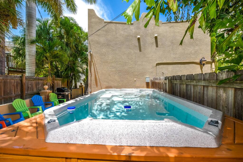 Large Hot Tub for the Whole Group on the Outdoor Patio