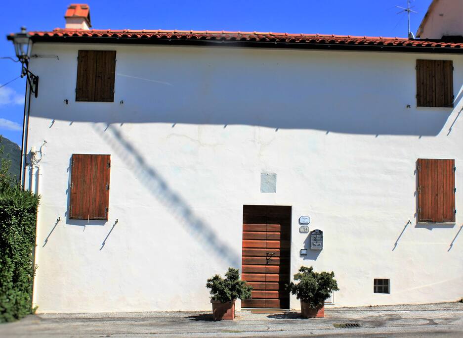 The front door of the house.