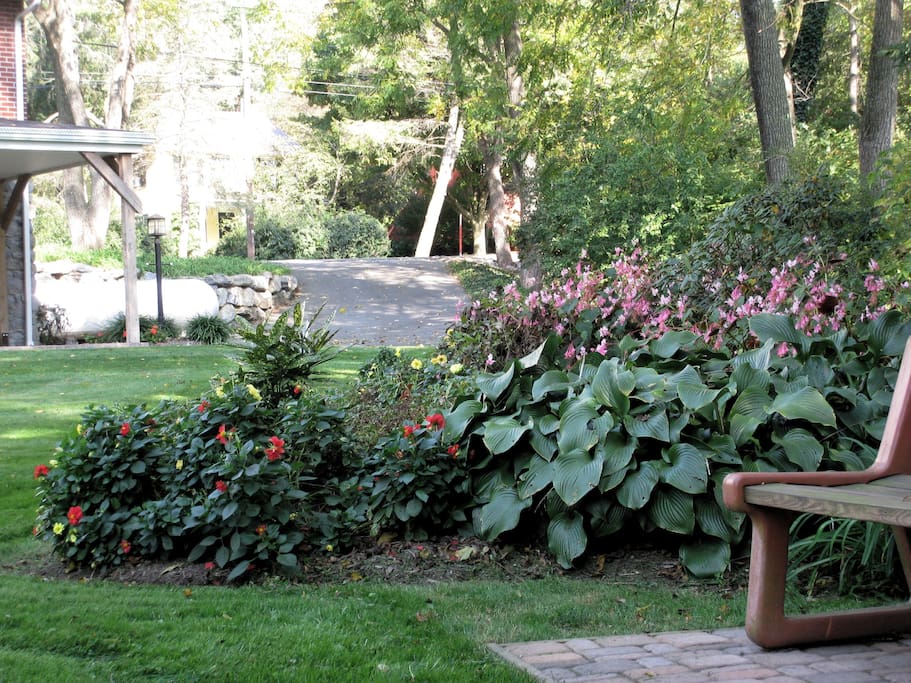 Enjoy a private backyard retreat.