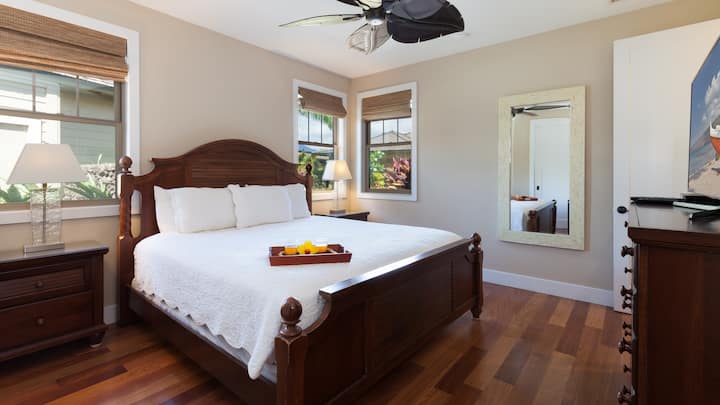 Suite principal n.º2 con cama tamaño king: muebles de cereza maciza con baño privado