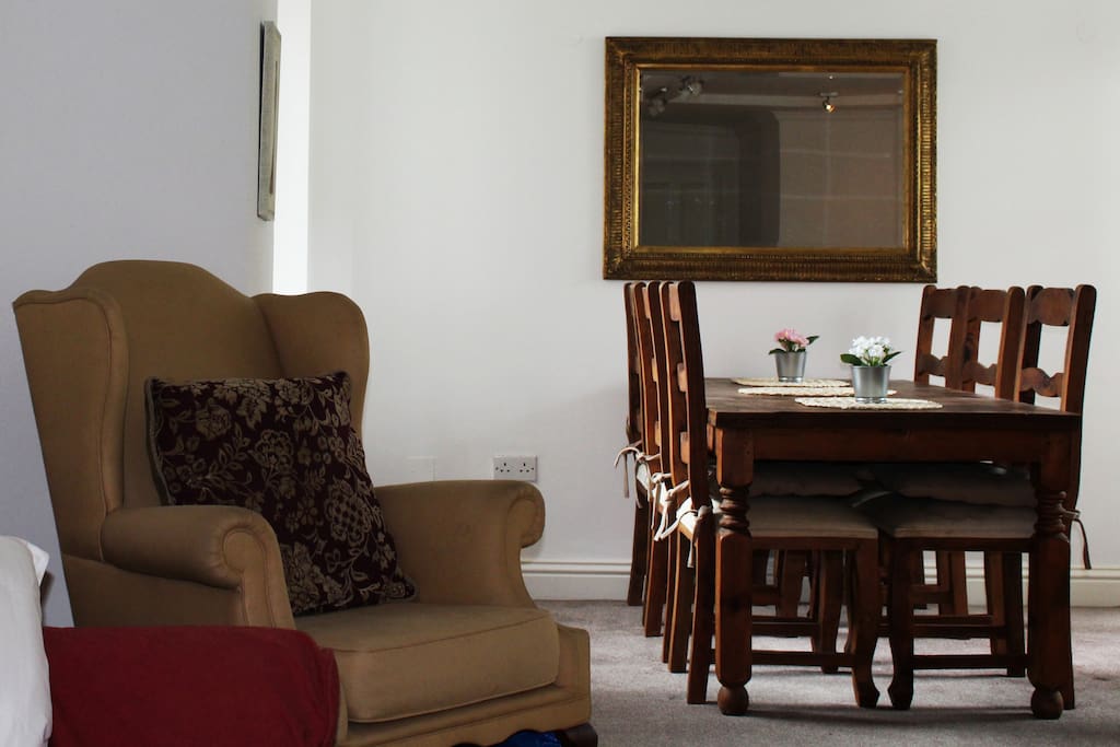 Dining and living areas