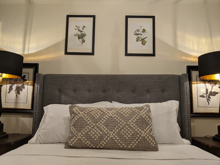 Bedroom is outfitted with mattress and pillow protectors used under the sheets which are washed after every guest stay to ensure extra level of cleanliness!