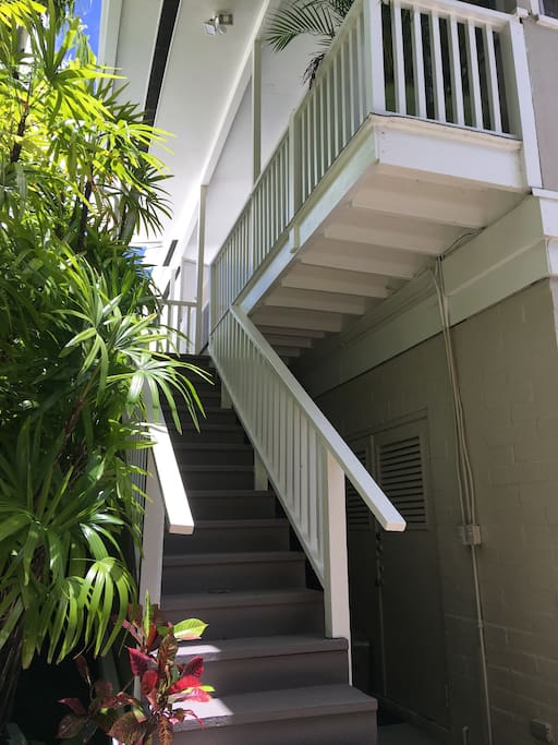 Stairs up to unit.