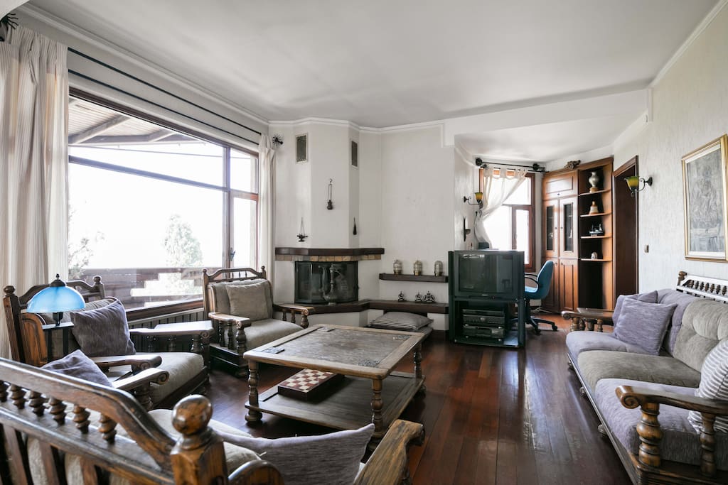 Living Room with Fireplace
