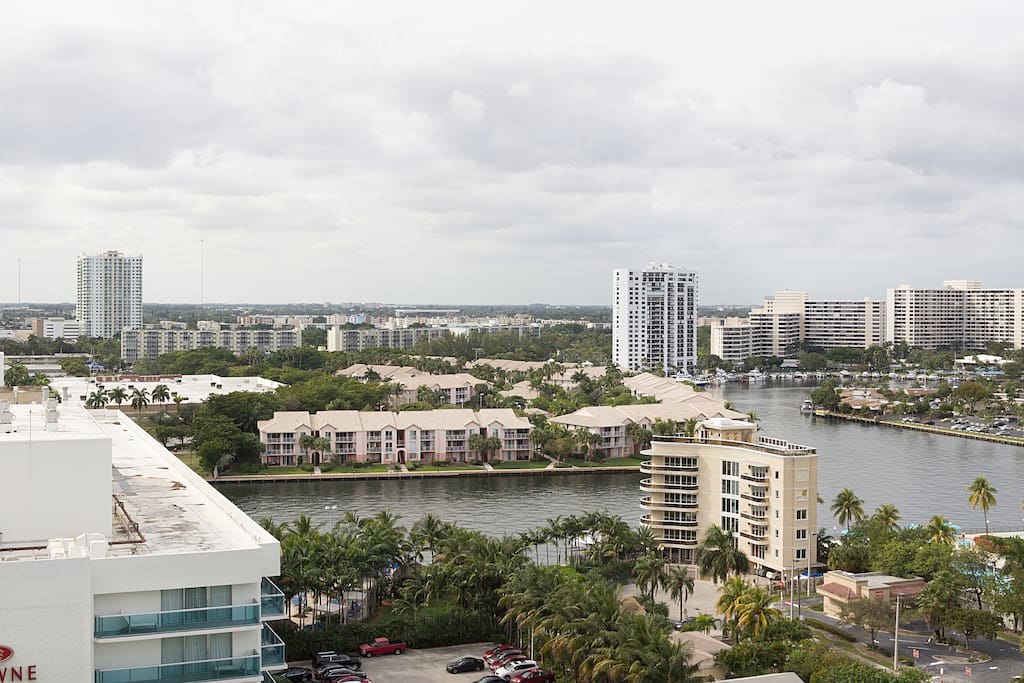 Enjoy intracoastal water views as well right across A1A with plenty of boats & yachts in the water to see