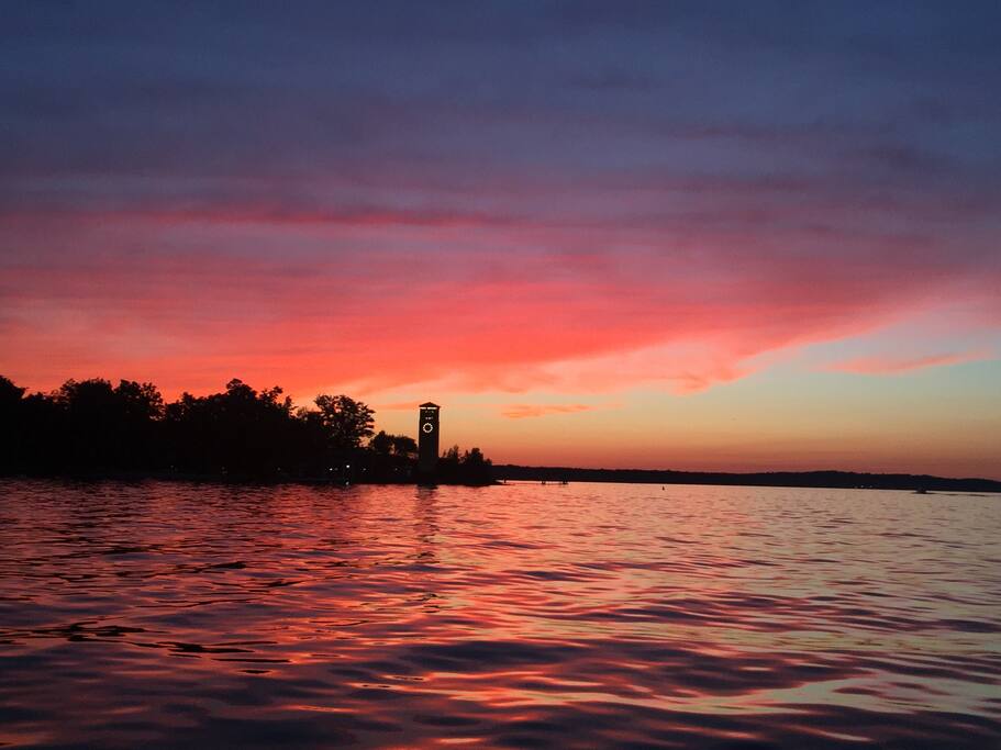 View of the Bell Tower from the dock